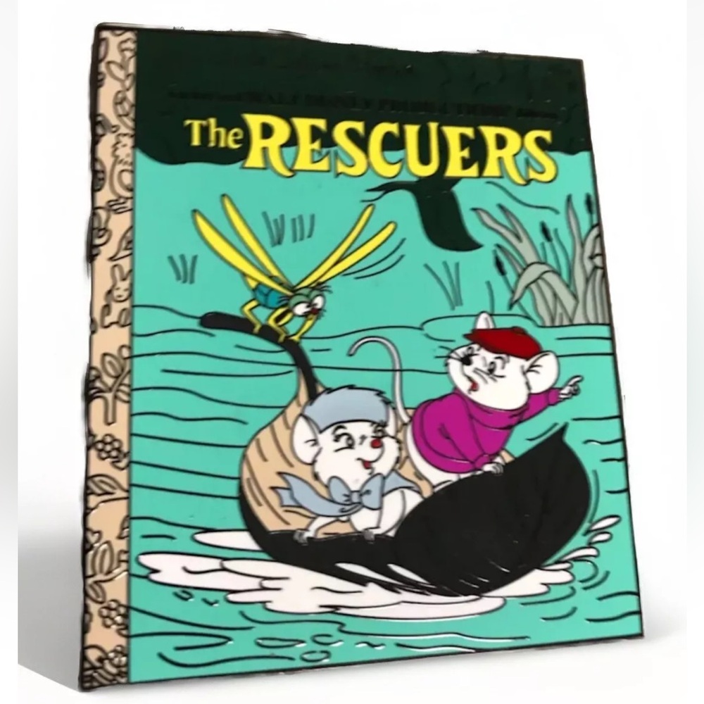 Disney Fantasy Pin Rescuers 3 Inch Jumbo Little Golden Book Bernard Bianca New